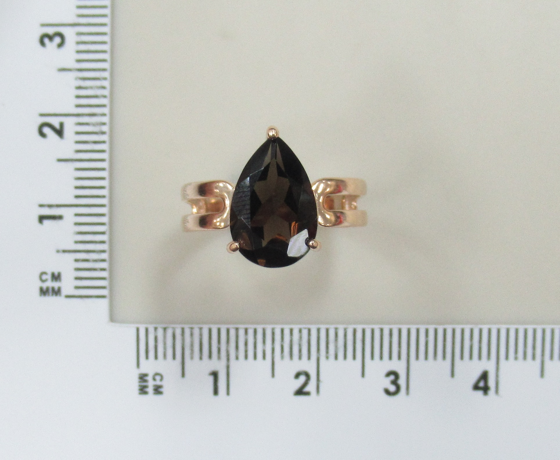 Серебряное кольцо с раухтопазом